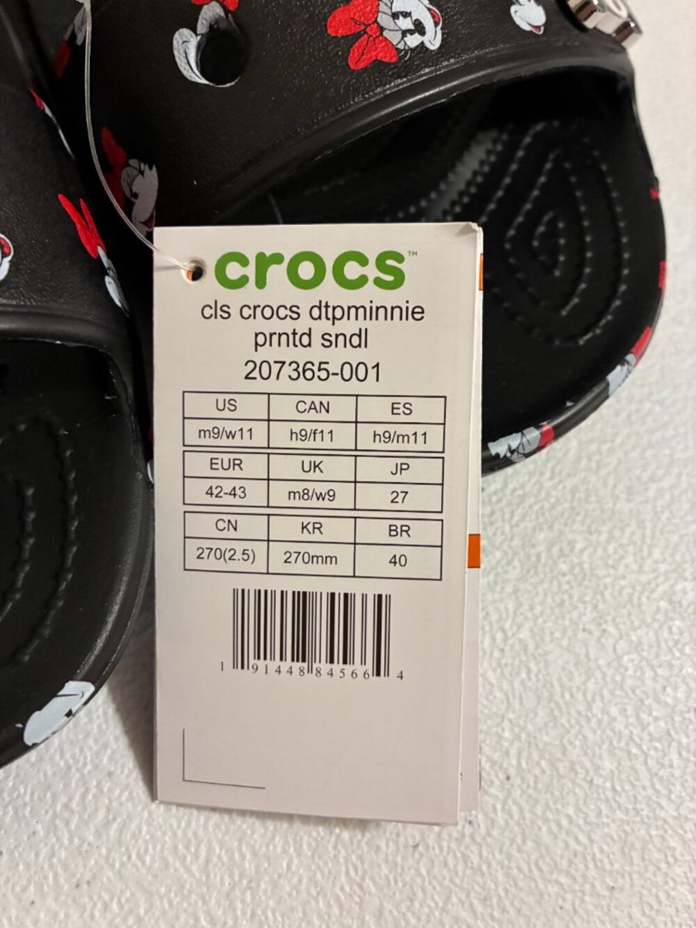 NEW Disney Parks Crocs Exclusive Minnie Mouse Slides Sandals Men's 9 Women's 11 - Picture 3 of 7
